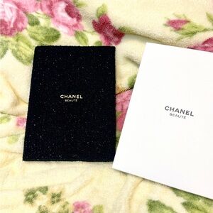 Chanel Black White Navy Gold Tweed Diary Journal Notebook